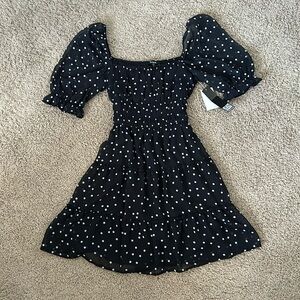 Trixxi Black polkadot dress